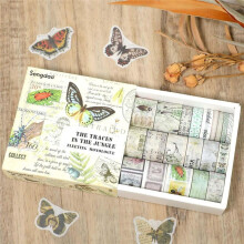 Vintage Washi Tapes Set, 20 Rolls  Tape Floral Butterfly Botanical Washi Masking Tape Roll Writable Decorative Tape