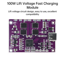 Módulo de Carga Rápida Bidireccional IP2368 de 100 W Buck-Boost Tipo-C Batería de Iones de Litio 5S Placa de Carga Rápida de Alta Potencia