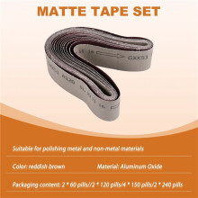 10 Pièces Ceintures de Ponçage Pour Meulage Polissage Mélangé 60/ 120/ 150/ 240 Grains 50 X 686 Mm