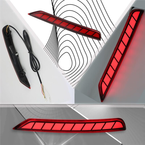 LED Rear Bumper Reflector Light for  Forester 2008-2016 Sequential Turn Signal Light Brake Light Accessories 1