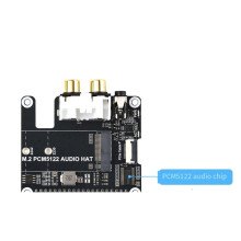 1 Pc Audio-Uitbreidingskaart, PCIe Naar M.2/I2S Audio-Uitbreidingskaart, voor PCM5122 M.2 Harde Schijf en 3,5 mm Hoofdtelefoonaansluiting