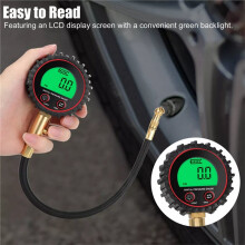 LED Backlight Tire Pressure Inflator Gauge with Digital Display and Hose Manometros with Hose