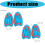 Schwimmtrainingsflossen mit-blauorange. blauer Erwachsener 4