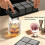 Eight-Compartment Square Silicone Ice Grinding Tool, Large Stackable, with Lid, Suitable for Freezers. 4