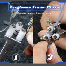 Optical Trident Pliers - 6-Inch Eyeglasses Adjusting Frame Bending Bridge Temple Pliers with Eyeglass Repair Screwdriver