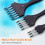 Multi- Round Comb Brush Set - 3Pcs Professional Synthetic Brushes, Designed for Textures and Special Effects 2
