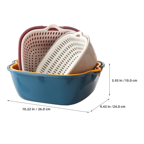 Drainage Basket For Food Assorted Color Pp 6pcs 1