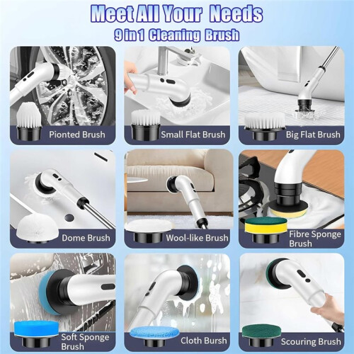 1set Electric Cleaning Brush, Multifunctional and Fully Automatic Handheld, Suitable for Use in Kitchens 2