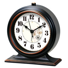 Élégante Horloge de Bureau Vintage en Métal avec Mouvement à Quartz pour la Maison, Blanche