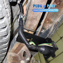 Adaptador de Cableado para Remolque de 7 Vías Tipo Hoja y 4 Vías Planas para para Ram 1500 2500. Funciona con USCAR Tow de 7 Pines.