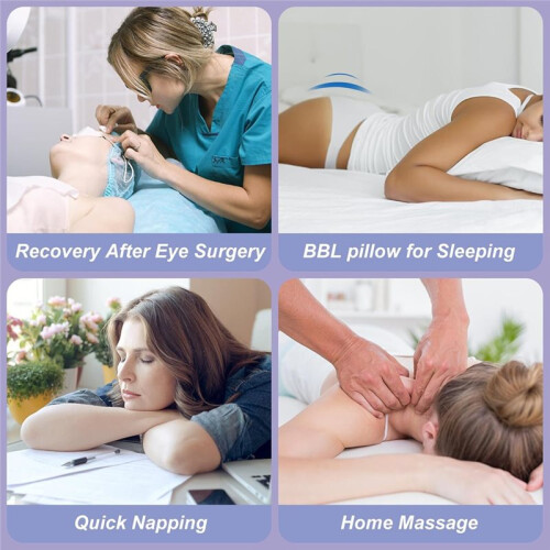 Prone Positioning Pillow for Eye Surgery Recovery, Adjustable Face Down Support Cushion with Breathable Design 2