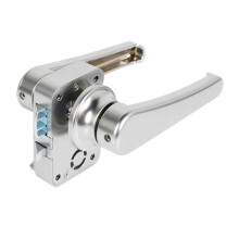 RV Bathroom Door Lock Handle Knob with Durable Metal Construction and Secure Privacy for Camper Trailer
