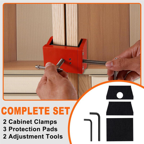 2PCS Cabinet Clamps with Built-in Drill Aligner for Easy Installation and Alignment 2