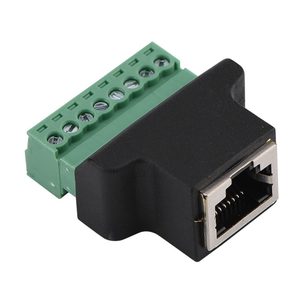 Rj45 To Screw Terminal Adapter Female 8 Pin Terminal Block For Cctv Dvr Ethernet Cat5e Cat6 9330225290308