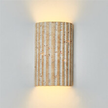 Applique Murale LED en Travertin Jaune, Style Industriel Vintage, pour Bar, Couloir, Chambre, Miroir de Maquillage, Luminaires B