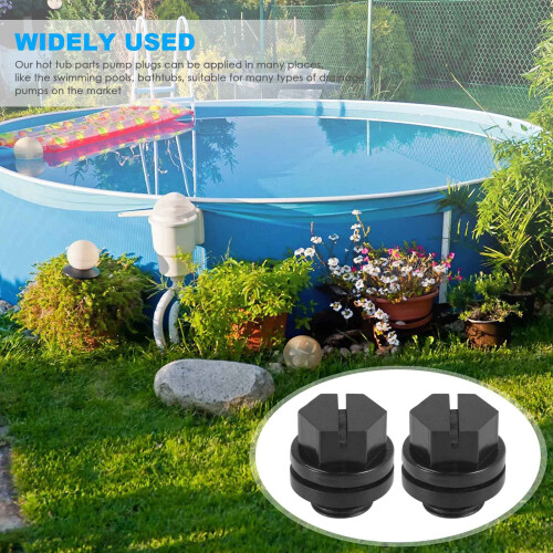 4 Pack Pool Pump Drain Plug with ORing Replacement for SPX1700FG LeakResistant Easy Installation 2