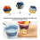 2Pcs Sky-Blue Folding Water Ladles Long Handle Kitchen Scoops 4