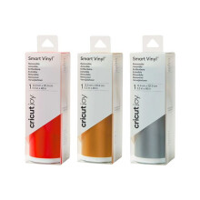 3 abnehmbare matte Vinyls 122 x 14 cm - rot, silber, gold
