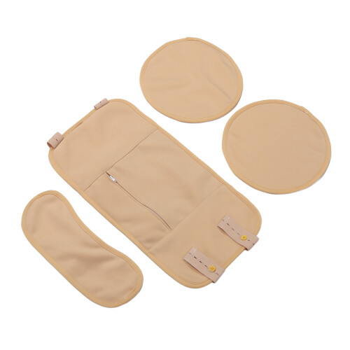 4pcs Castor Oil Pack Kit Khaki Adjustable Straps 2