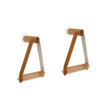 Wall Mounted Toilet Paper Holder and Bathroom Towel Rack, Wood Copper Design, Easy Installation, Space Saving, 2pcs