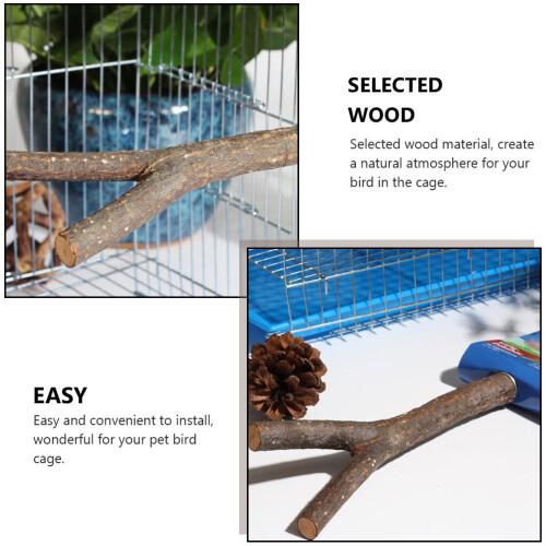 Bird Cage Perch Stand Rack Assorted Color 2pcs 2