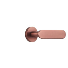 Rose Gold Bathroom Door Handle Lock Solid Brass Privacy Lever for Bedroom and Interior Doors