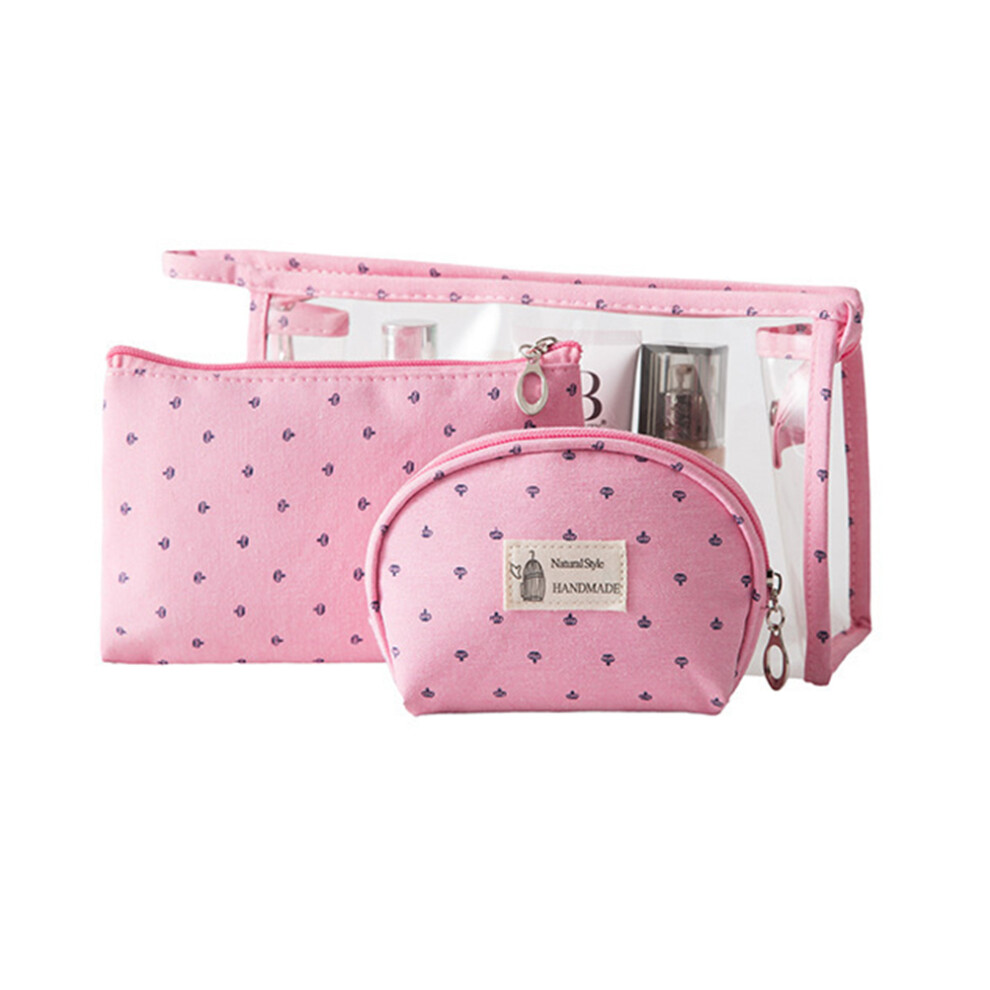 Ohphcall Light Pvc Cosmetic Bag Travel Toiletry Set Makeup Pouch Organizer Portable