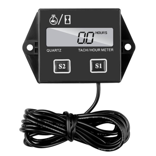 Digital Motor Speedmeter Engine Hour Meter Tachometer Gauge RPM LCD Display 1