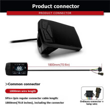 Bicicleta Eléctrica 36V-72V LCD T24 UART 2 Pantalla A Color Accesorio para Bicicleta Eléctrica con Conector SM