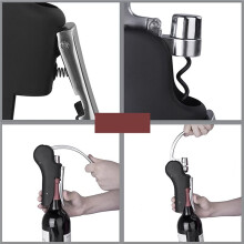 Heavy Duty Metal Manual Wine Opener with Ergonomic Lever