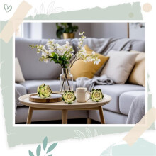 6 Pcs Green Artificial Artichokes Fake Vegetables and Fruits for Summer Kitchen Wedding Bowl and Vase Decorations