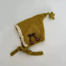 (Yellow)Infant Toddler Wool Hat With Earmuff Style For Cold Season Warmth And Resistance Wind