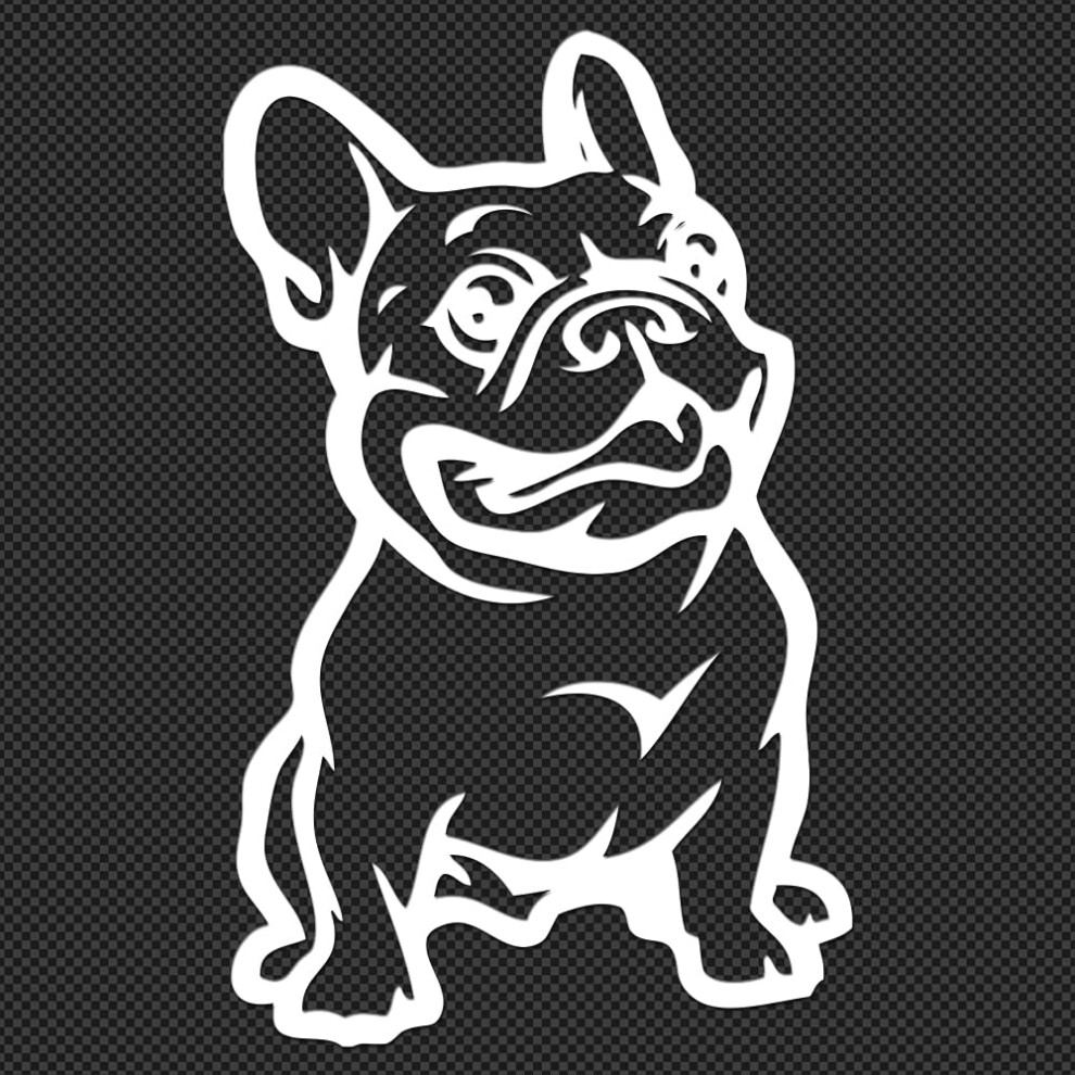 Custom French Bulldog Vinyl Dog Decal With Text, WeatherâResistant Cute Frenchie Sticker For Car Windows And Laptop 9351714441193