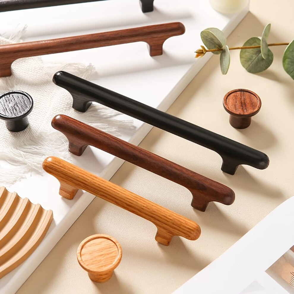 Walnut Cabinet Knob Solid Wood Drawer Pull With Smooth Finish And Easy Installation (1, Smaller Walnut) 9771547818472