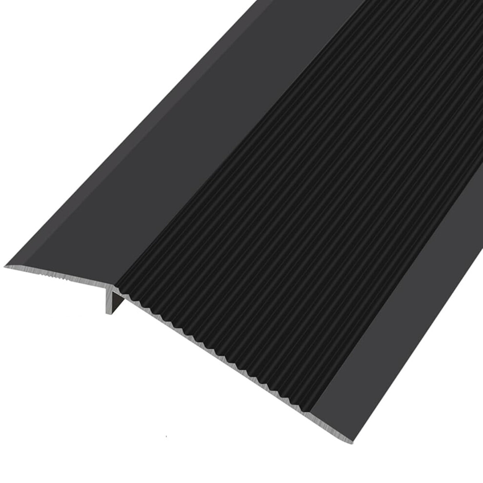 Black Aluminum Floor Transition Strip For Doorway, NoâDrill Threshold Ramp, Waterproof And ScratchâResistant 9351714441223