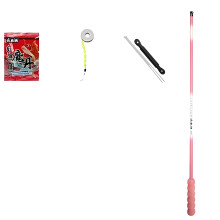 Short Section Fishing Rod Children Compacts Fishing Poles-pink
