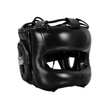 Casque de boxe à fort impact, protections de tête de boxe-Noir
