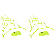 2 Set Adjustable Hurdles and Cone Set Agility Hurdles Disc Cones for Soccer Sports Plyometric Speed Training