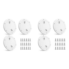 6Pack Boat Hatch White Circular Non Slip Inspection Hatch Boat Detachable Deck Hatch Cover 4inch with Screw Boat Parts