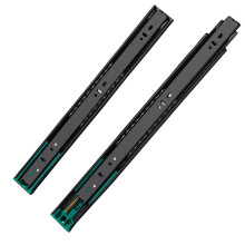 Soft Close Drawer Slides Side Mount Full Extension Heavy Duty Ball Bearing 55cm Black Steel Pair