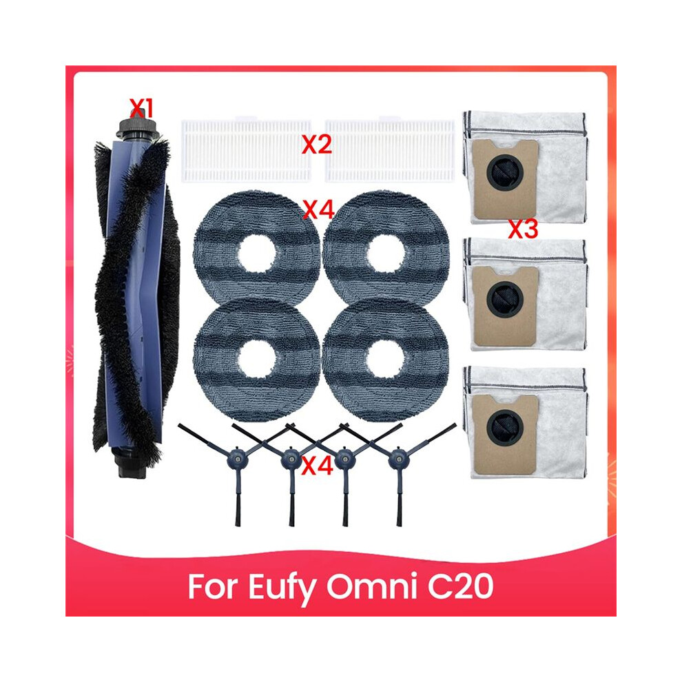14Pcs Main Brush Filter Mop Cloth And Dust Bag Set For Omni C20 Robotic Vacuum Cleaner Replacement Parts 6031075205254