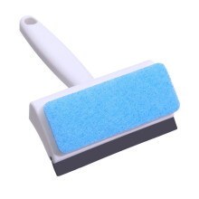 4pcs Window Cleaning Tool 2 in 1 Window Squeegee with Sponge and StreakFree Rubber Blade for Home Car