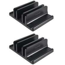 2X Vaydeer Laptopstandaard Verticale Computerstandaard Verticale Desktopstandaard Ruimtebesparend Bureaubladopslagrek Desktopstandaard (3 Sleuven)