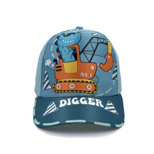 (DinosaurExcavator)Excavator Cartoon Cap For Children With Adjustable Fit For Activities Outdoor