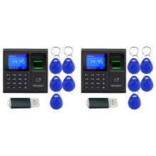 2X  Attendance Machine Fingerprint Password  Clock for Employee with Finger Scan, RFID and PIN Punching in One