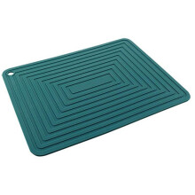 4X Large Silicone Pot Holder Square Thick Heat Insulation Pad Non-Slip Corrugated Kitchen Table Mat(Green)