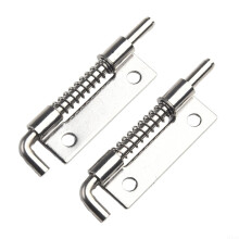 Stainless Steel Spring Loaded Door Latch Bolt, CorrosionResistant Security Lock for Bathroom Bedroom Cabinet, M Left 2 Pack