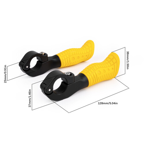 Nonslip Bicycles Handlebar Grips Soft Rubber Grip-Black 2