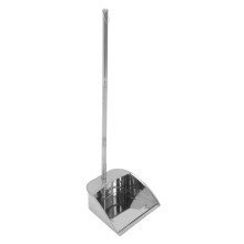 Heavy Duty Stainless Steel Long Handle Dustpan, No‑Bend Design for Home and Outdoor Cleaning