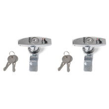 2X Turn T-Handle Lock with Keys for Trailer Caravan ToolBox Distribution Box Truck RV